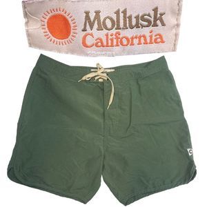 Mollusk California Men's Olive Swim Trunks